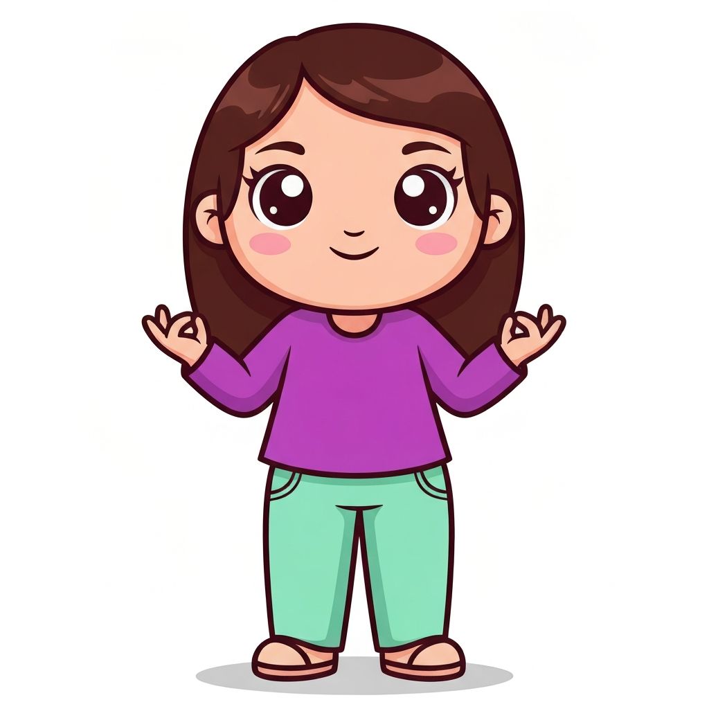 Friendly woman helping with prayer hands gesture